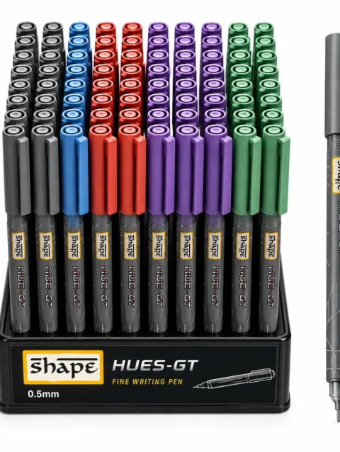 SHAPE HUE-GT Fine Tip Pens – 0.5mm Smooth Writing Pens