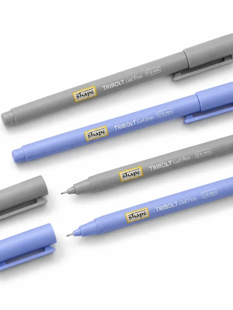 SHAPE Tribolt Gel Pen – 0.6mm Fine Tip Gel Pens
