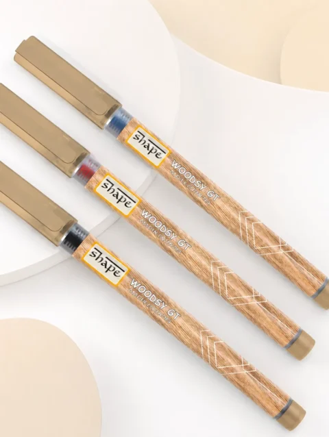 SHAPE Woodsy Pen – Premium Woody Finish Smooth Writing Pens