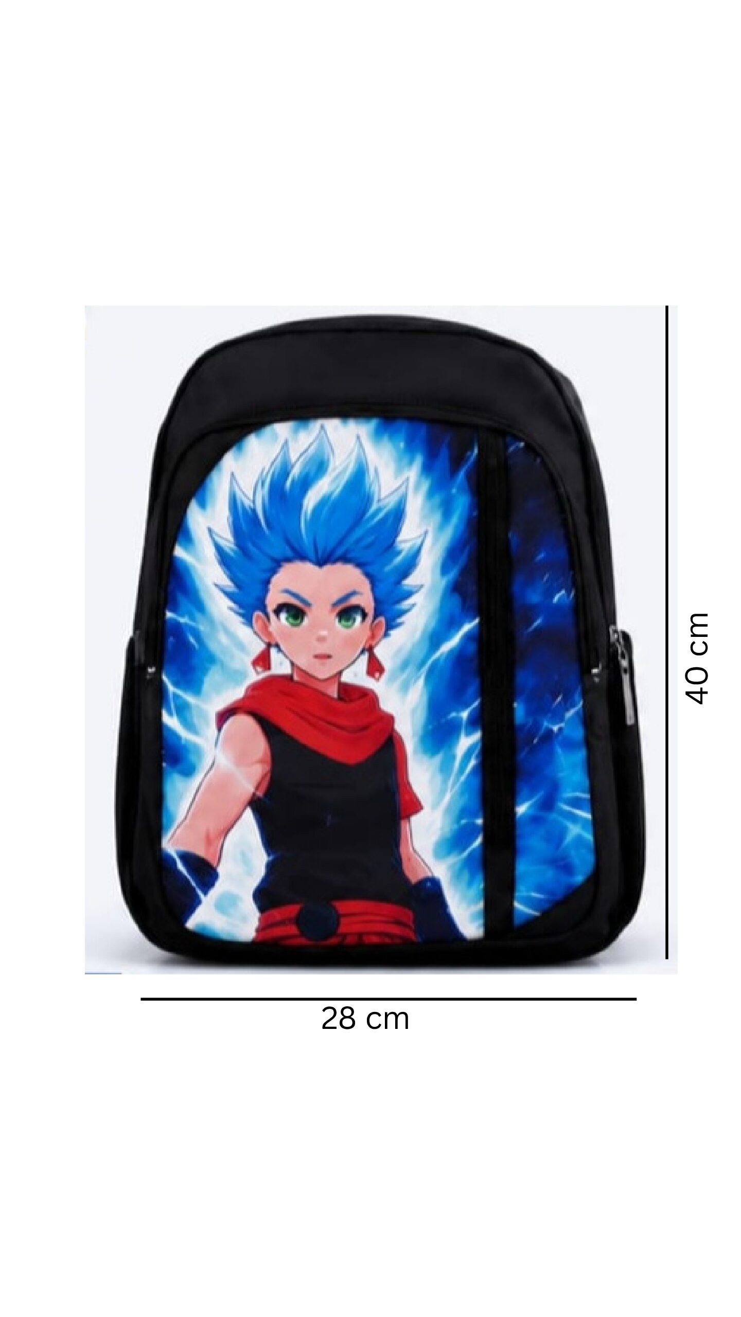 FENIX - Cartoon Warrior kids school backpack - Black bag - Image 4