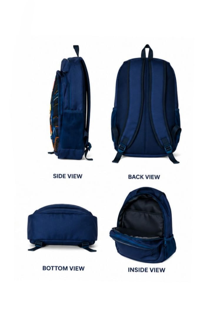 FENIX - Anime Hero Kids School Backpack - Blue bag - Image 2