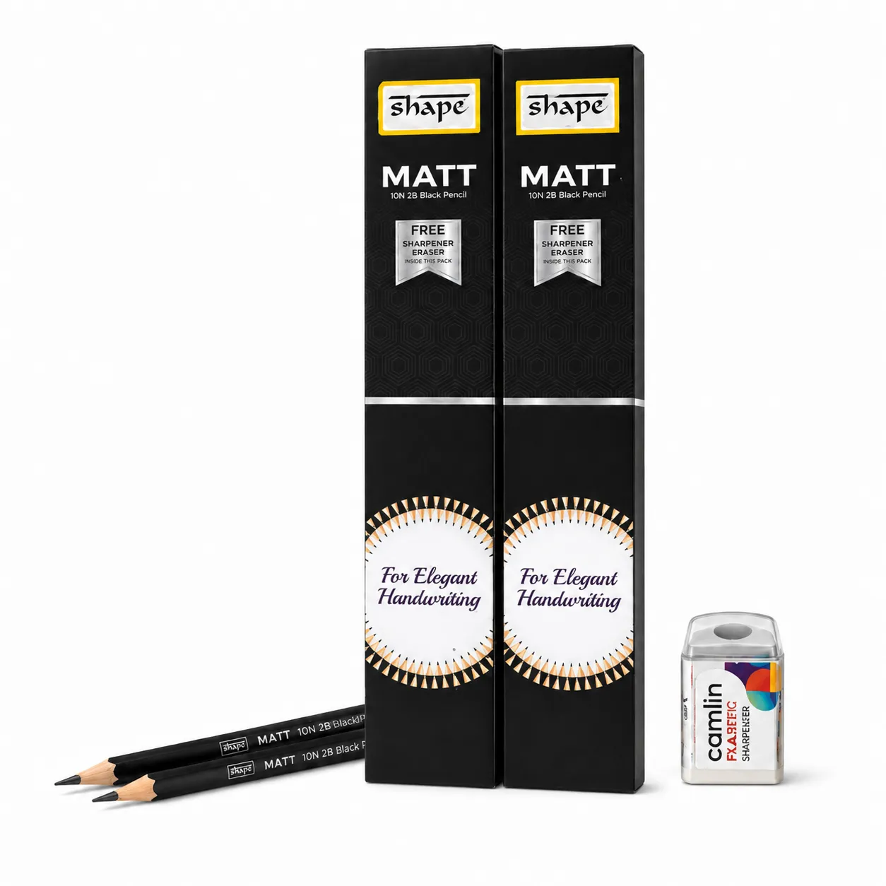 SHAPE MATT 2B Matte Finish Pencil Pack