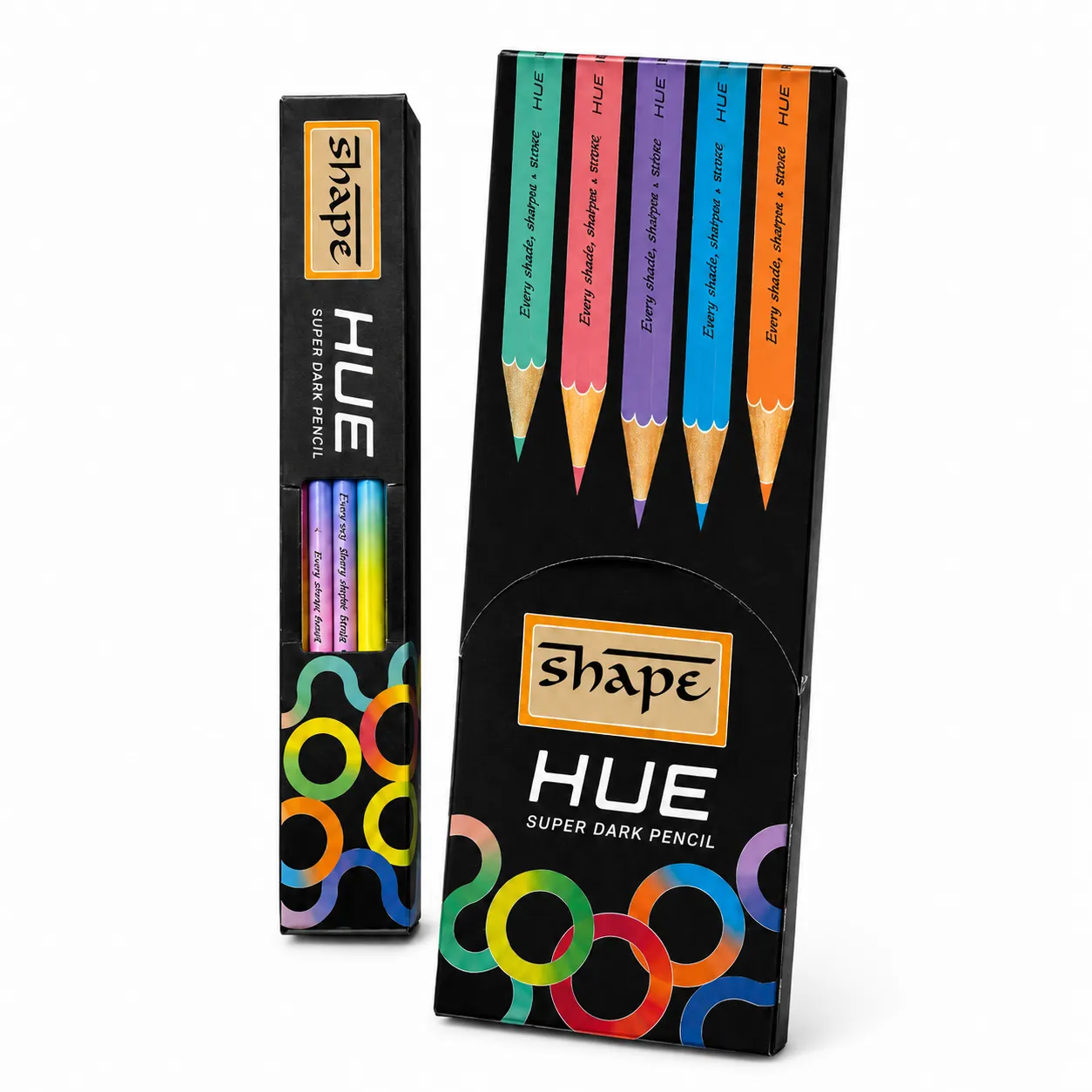 SHAPE HUE Super Dark Pencil Pack
