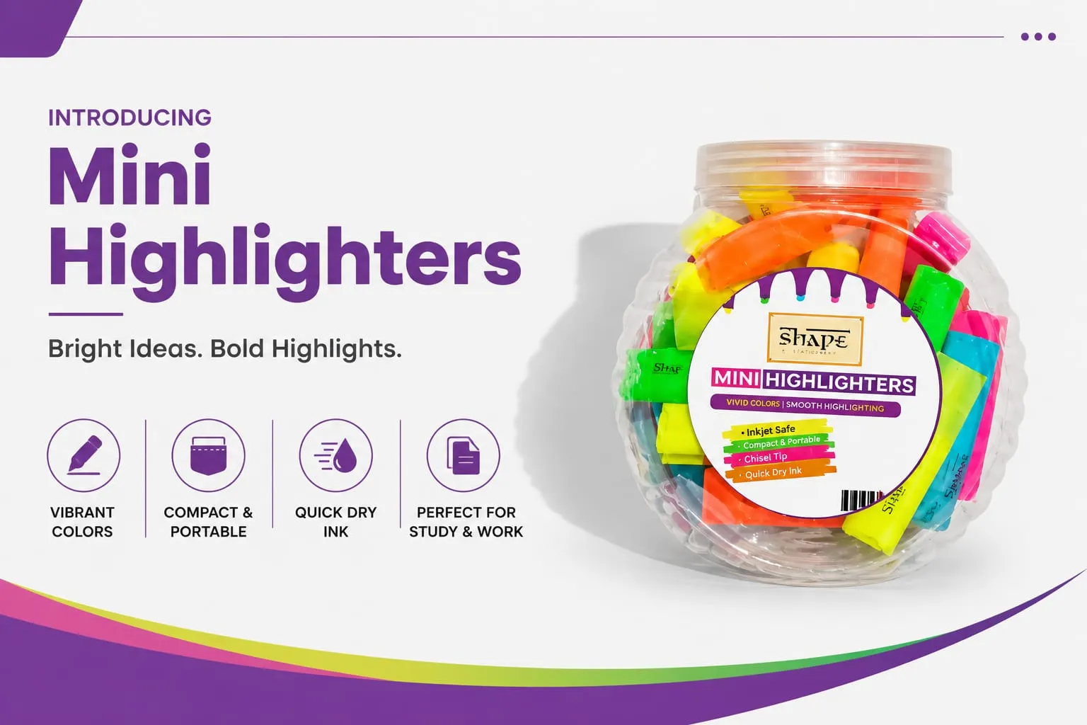 SHAPE MINI HIGHLIGHTER Bucket Pack - Image 3