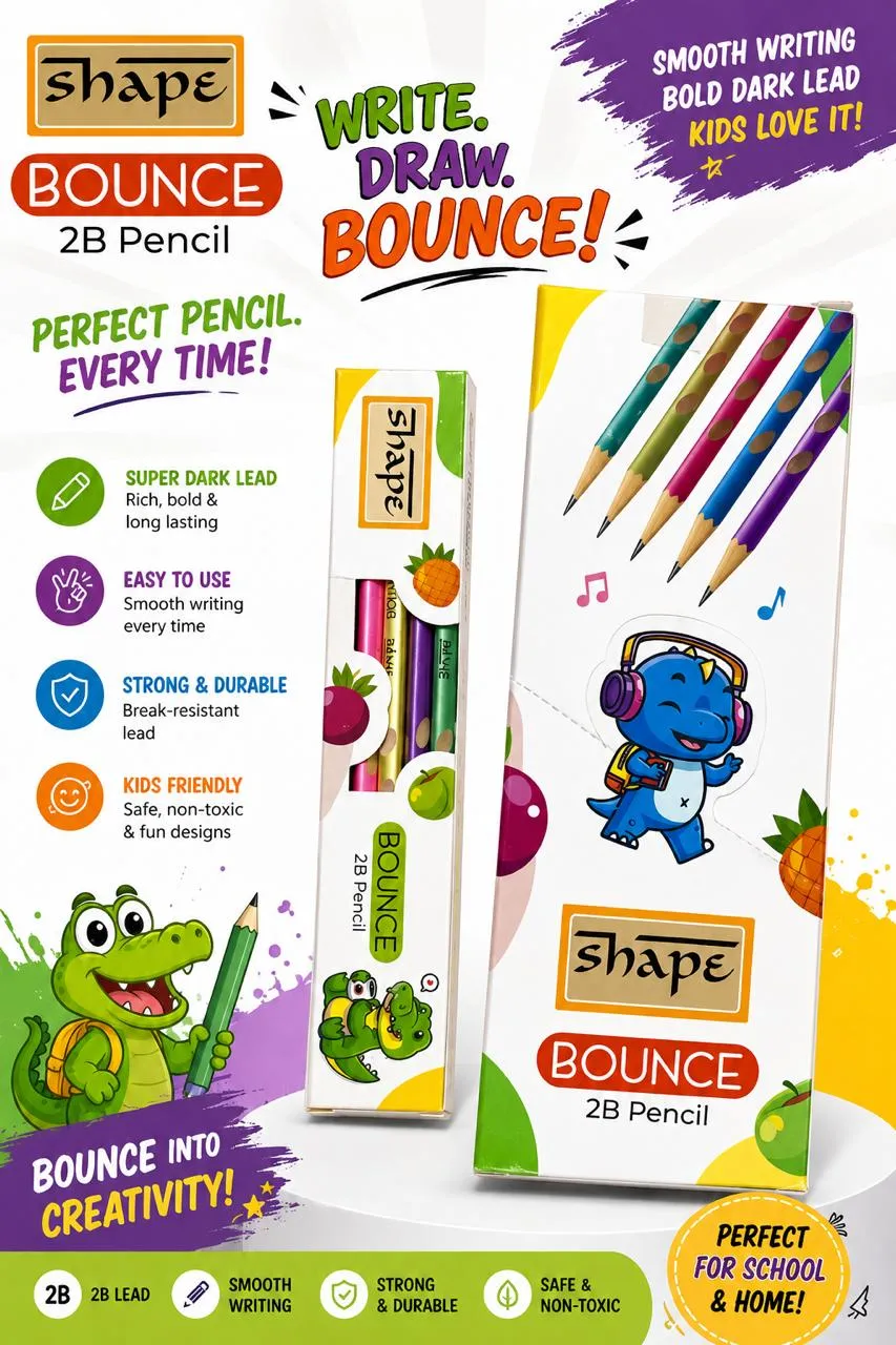 SHAPE NOUNCI Smooth Dark Writing Pencil - Image 2