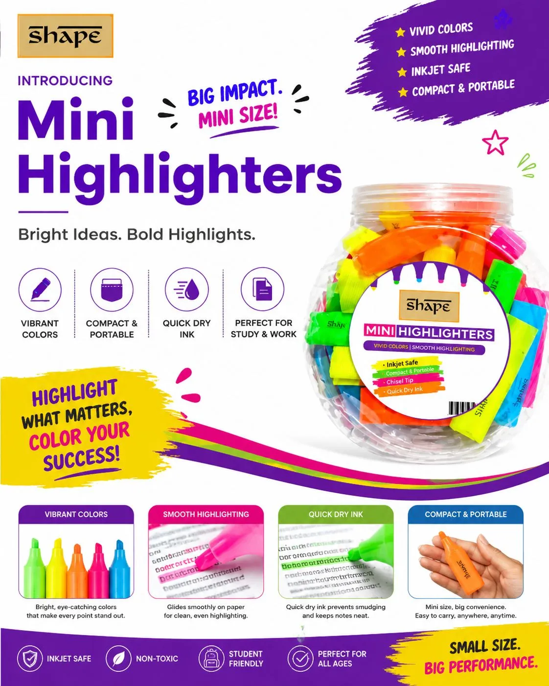 SHAPE MINI HIGHLIGHTER Bucket Pack - Image 2
