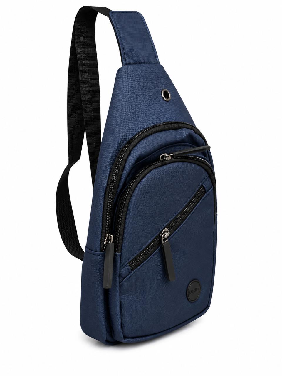 Fenix Premium Men’s Sling Chest Bag – Navy Blue - Image 2