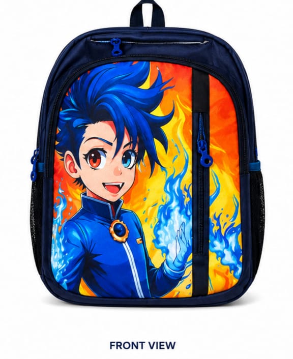 FENIX -Cartoon Hero Kids School Backpack - Blue bag